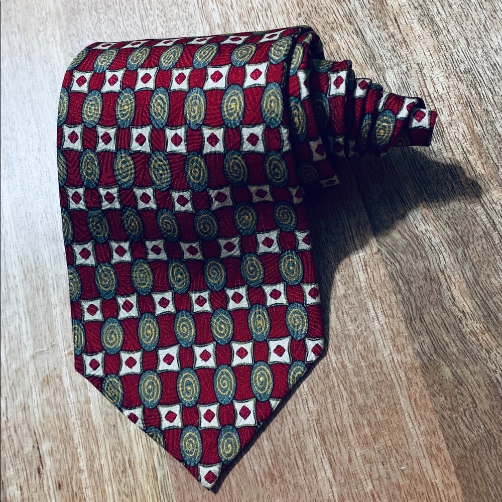 Countess Mara Silk Geometric Cross Dot Tie